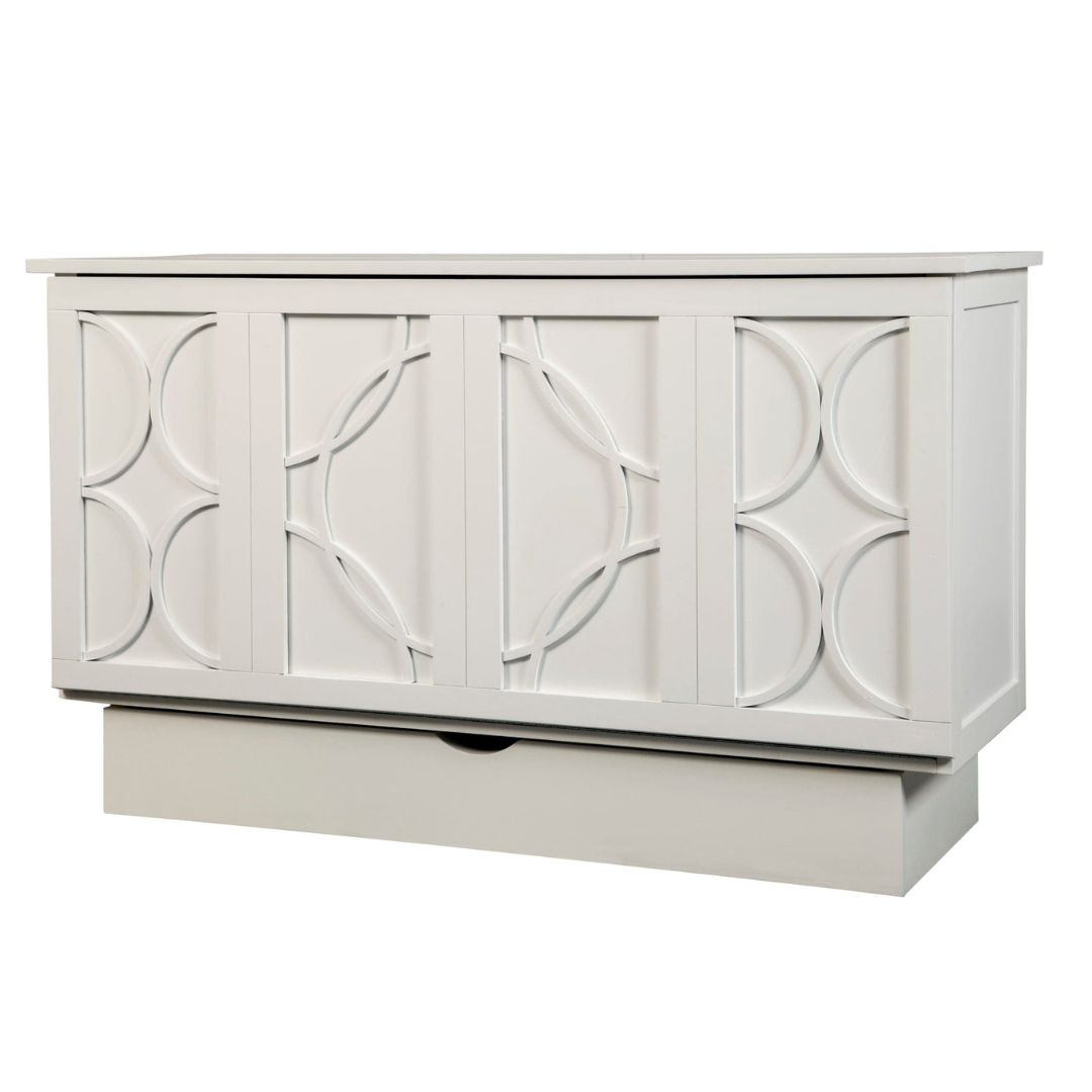 Arason Brussels Queen White Murphy Cabinet Bed