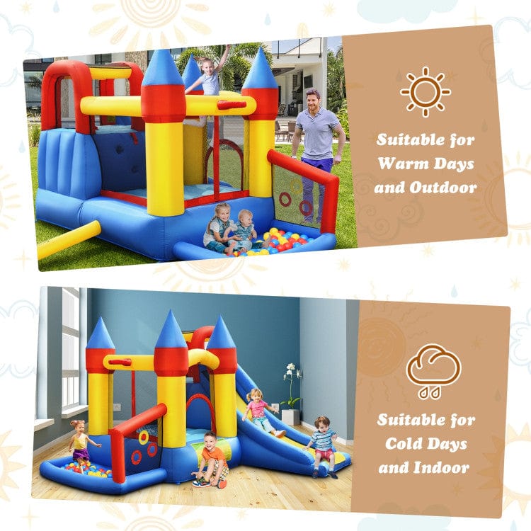 Costway Inflatable Bounce House with Balls and 780W Blower