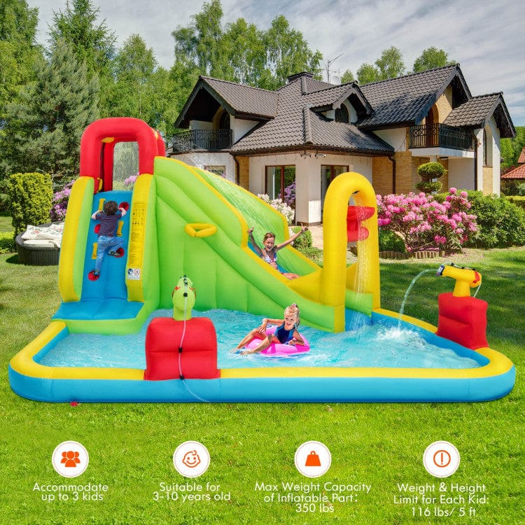 Costway Inflatable Splash Jump Slide Water Bounce