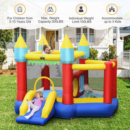 Costway Inflatable Bounce Slide Jumping Castle Without Blower