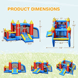 Costway Inflatable Soccer Goal Ball Pit Bounce House