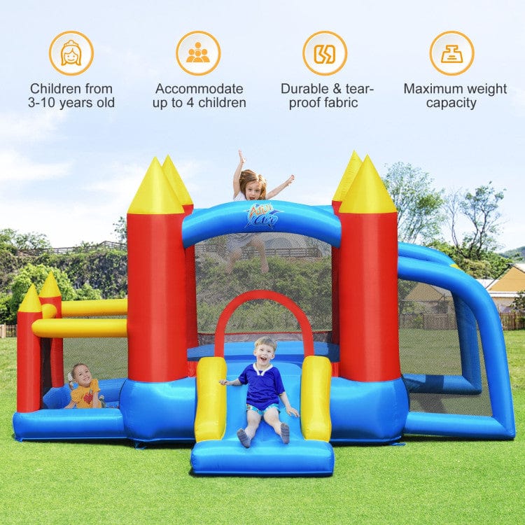 Costway Inflatable Soccer Goal Ball Pit Bounce House