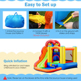 Costway Inflatable Water Slide Bounce House Pool Cannon