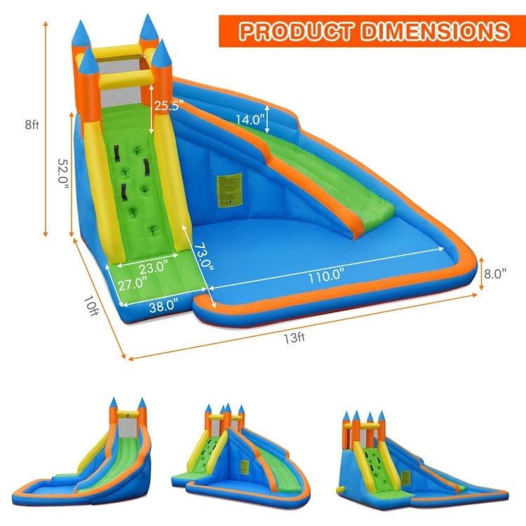 Costway Inflatable Mighty Bounce House Jumper Water Slide