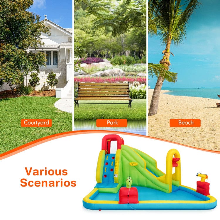 Costway Inflatable Splash Jump Slide Water Bounce without Blower