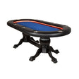 BBO Elite Alpha 94" LED Sunken Playing Surface Poker Table - Black - Atomic Game Store