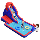 Costway 5-in-1 Inflatable Water Slide Climbing Wall