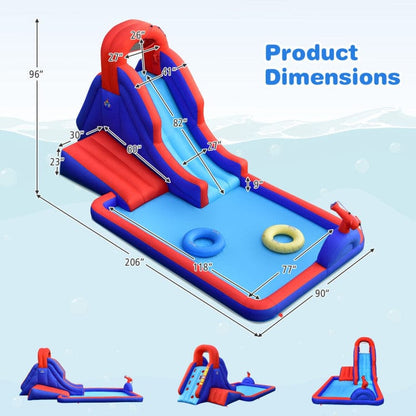 Costway 5-in-1 Inflatable Water Slide with Climbing Wall