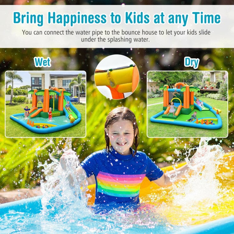 Costway 7-in-1 Inflatable Water Slide Park