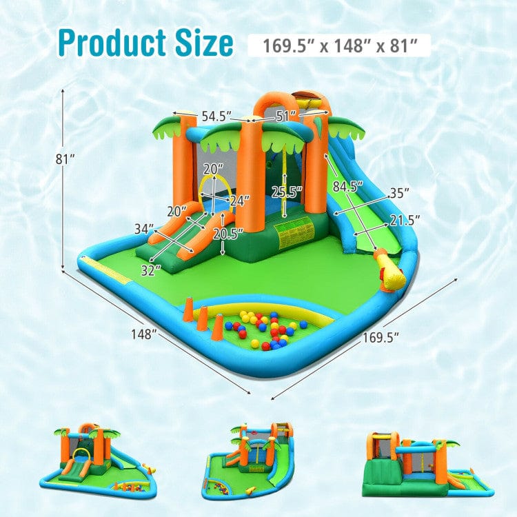 Costway 7-in-1 Inflatable Water Slide Park