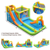 Costway 8-in-1 Inflatable Water Slide Bounce House Splash Pool