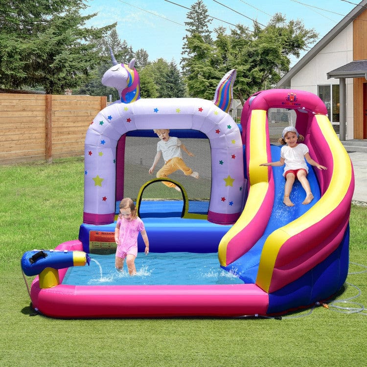 Costway Unicorn Bounce Castle with 480W Air Blower