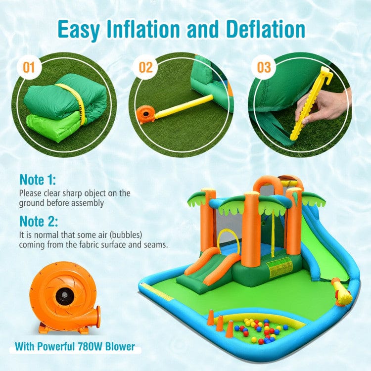 Costway 7-in-1 Inflatable Water Slide Park