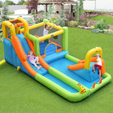 Costway 8-in-1 Inflatable Water Slide Bounce House Splash Pool