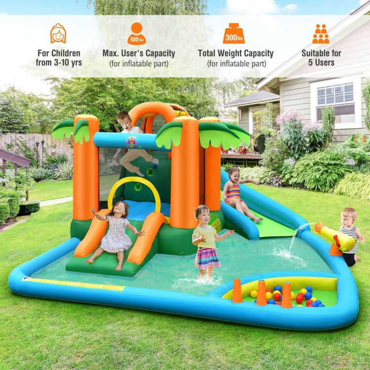 Costway 7-in-1 Inflatable Water Slide Park