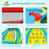 Costway Double Side Inflatable Water Slide Park Climbing Wall