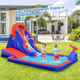 Costway 5-in-1 Inflatable Water Slide Climbing Wall