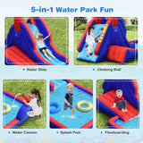 Costway 5-in-1 Inflatable Water Slide Climbing Wall