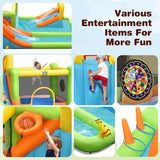 Costway 8-in-1 Inflatable Water Slide Bounce House Splash Pool