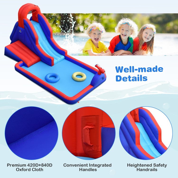 Costway 5-in-1 Inflatable Water Slide with Climbing Wall