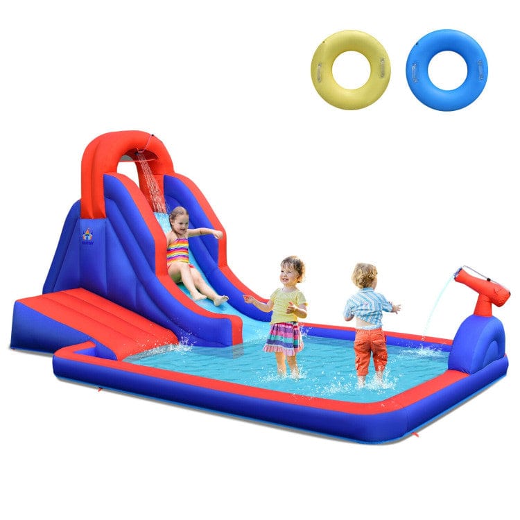 Costway 5-in-1 Inflatable Water Slide Climbing Wall