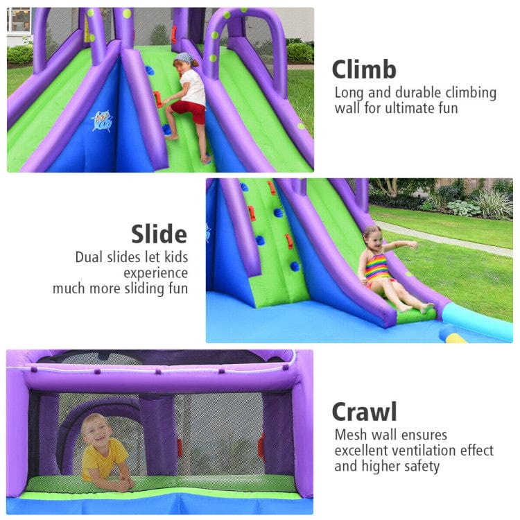 Costway Inflatable Water Sand Park Mighty Bounce House Large Pool