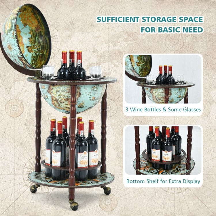 Globe wine bar online stand