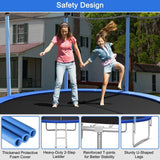 Costway 15ft Outdoor Trampoline with Safety Closure Net