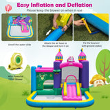 Costway 6-in-1 Kids Inflatable Unicorn-themed Bounce House