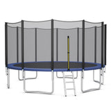 Costway 8 Feet Outdoor Trampoline Bounce Combo with Safety Closure Net Ladder