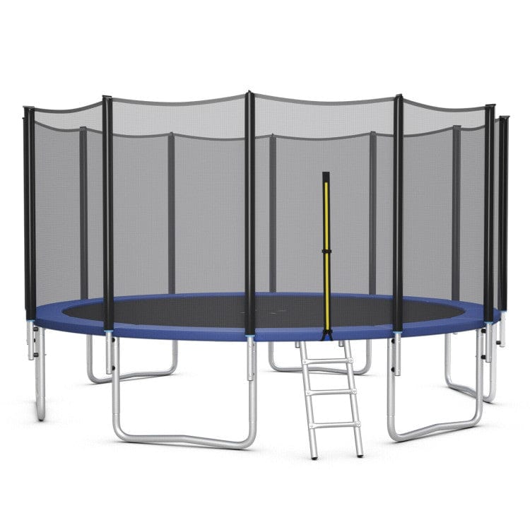 Costway 10 ft Outdoor Trampoline Bounce Combo with Safety Closure Net Ladder