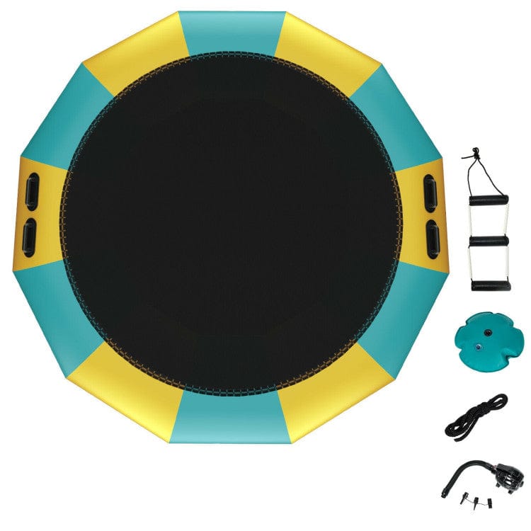 Costway 12 ft Inflatable Splash Padded Water Bouncer Trampoline