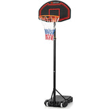 Costway Adjustable Kids' Basketball Hoop Stand Durable Net Wheels