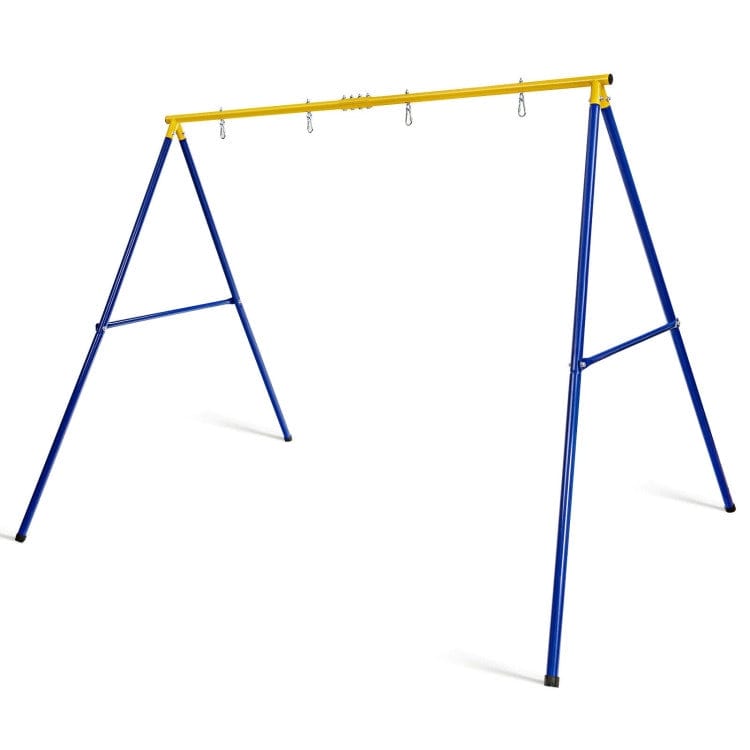 Costway 660 LBS Extra-Large A-Shaped Swing Stand with Anti-Slip Footpads-Yellow