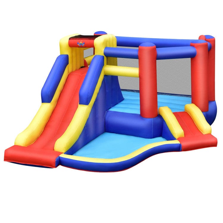 Costway Kids Inflatable Bouncy Castle Double Slides