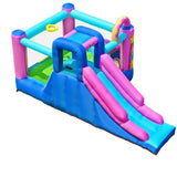 Costway Inflatable Bounce Castle Dual Slides Climbing Wall