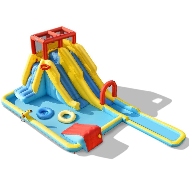 Costway Inflatable Dual Slide Water Park Climbing Bouncer