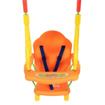 Costway Toddler Swing Set High Back Seat with Swing Set
