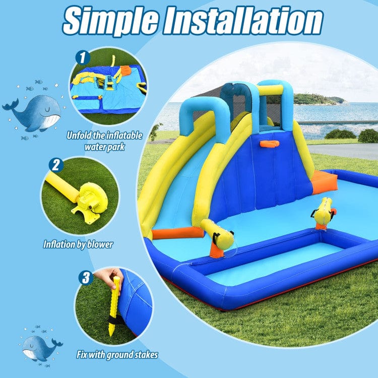 Costway 6-in-1 Inflatable Water Slides Jumping House