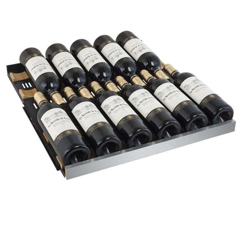 Allavino 47&quot; Wide FlexCount II Tru-Vino 349 Bottle Three Zone Stainless Steel Side-by-Side Wine Refrigerator