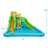 Costway Inflatable Water Park Bounce House Climbing Wall