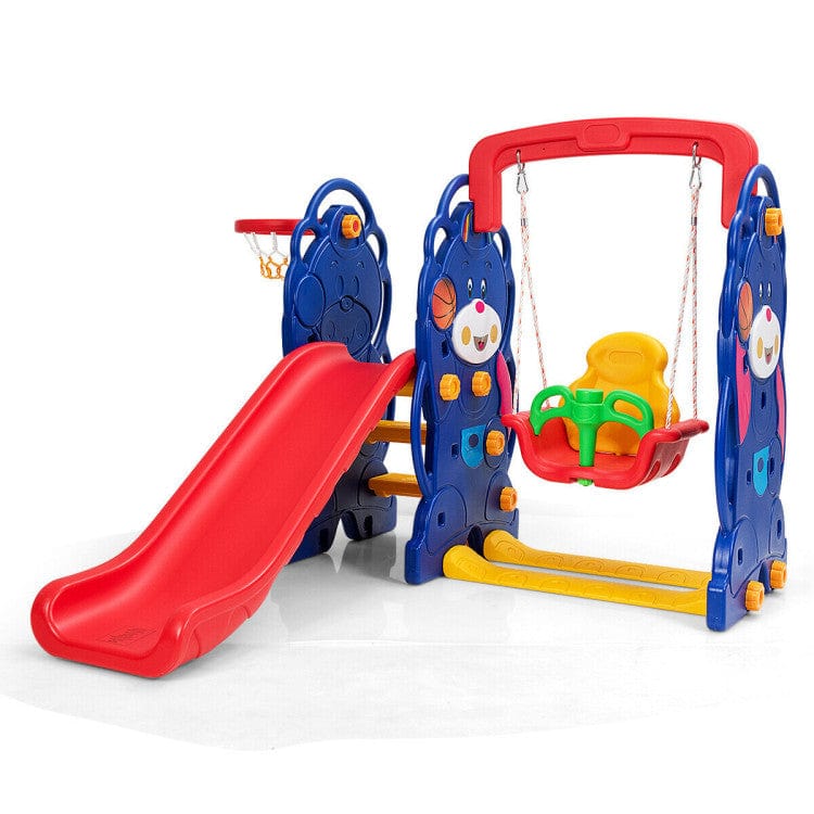 Costway 3-in-1 Toddler Climber and Swing Playset
