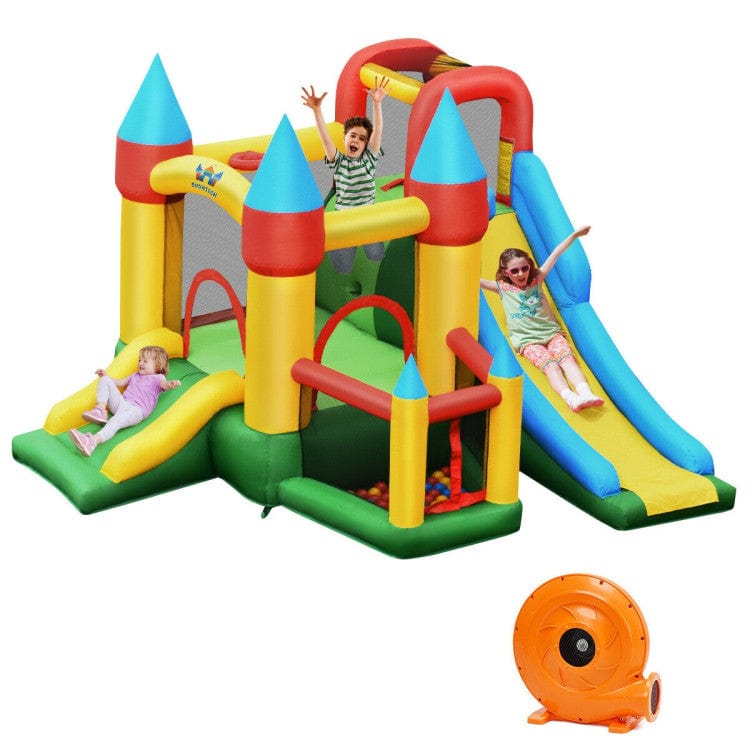 Costway Kids Inflatable Dual Slide Jumping Castle