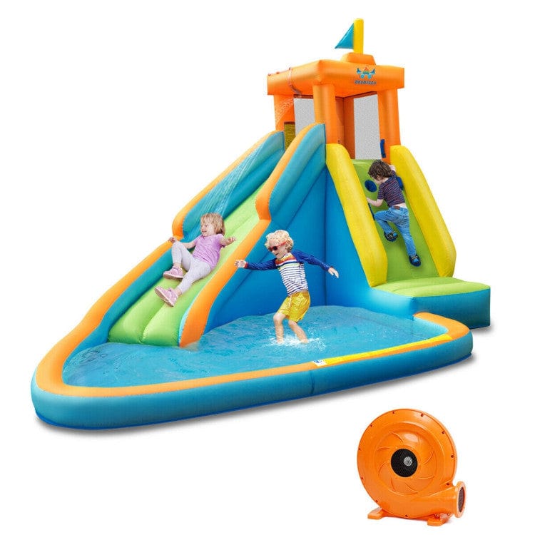 Costway Inflatable Water Slide Kids Bounce House with Blower