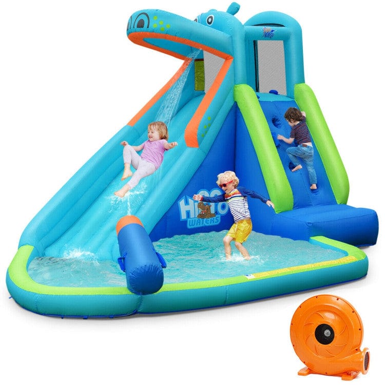 Costway Hippo Inflatable Water Slide Bounce House