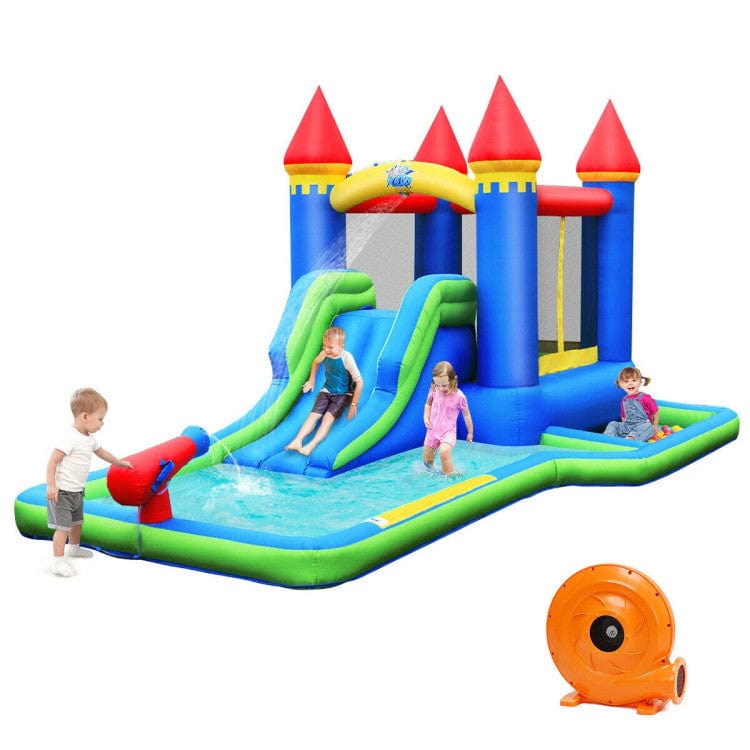 Costway Inflatable Bounce House Castle Water Slide Climbing Wall