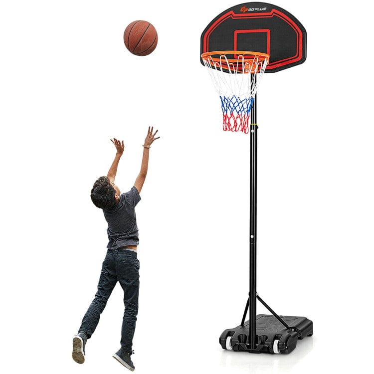 Costway Adjustable Kids' Basketball Hoop Stand Durable Net Wheels