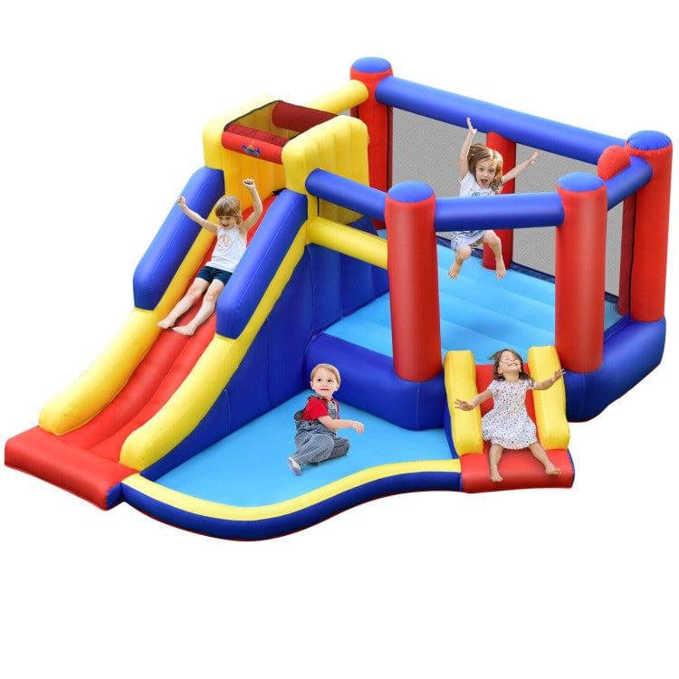 Costway Kids Inflatable Bouncy Castle Double Slides