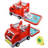 Costway Fire Truck Themed Inflatable Castle Kids Bounce House