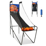 Costway Foldable Single Shot Basketball Arcade Game with Electronic Scorer Basketballs